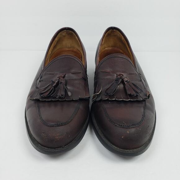 Florsheim Comfortech Mens Size 10 Red Brown Slip On Dress Tassel Loafer Shoes main image 4